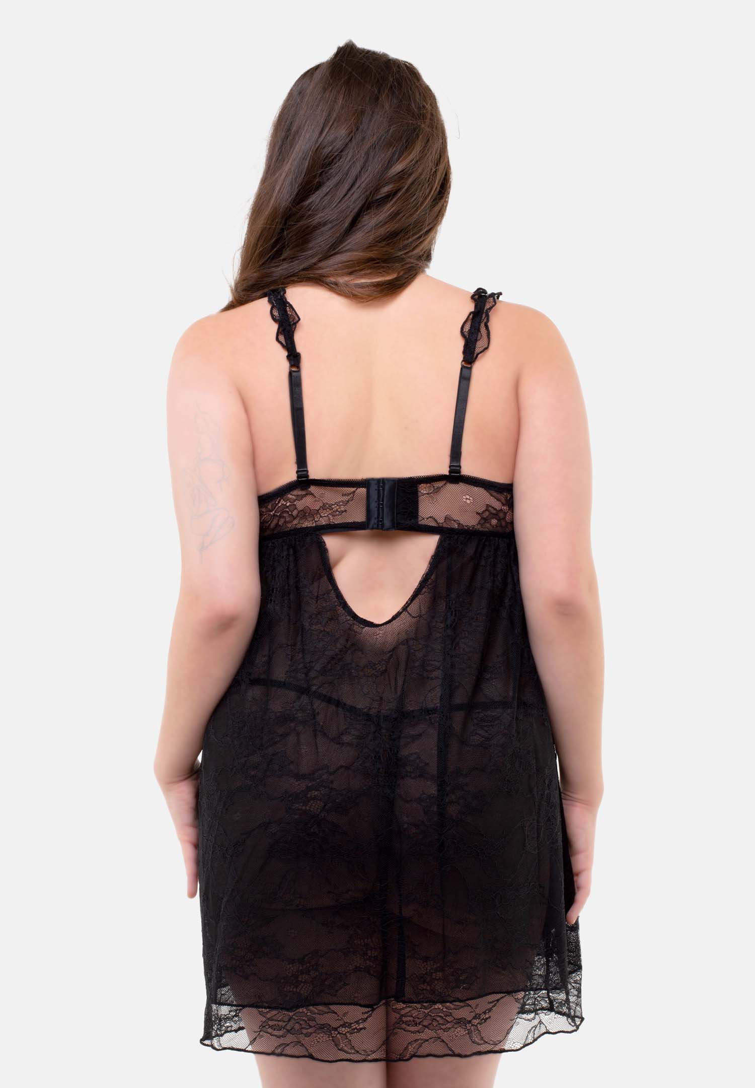 Lia Lace & Mesh Double Layer Babydoll